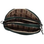 Malá trendy koženková crossbody kabelka Jennifer, tmavě zelená