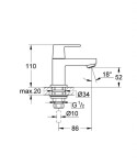 GROHE - Eurocube Stojánkový ventil, chrom 23137000