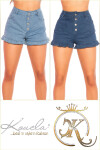 Sexy Demin Highwaist Shorts with Buttons lightblue L