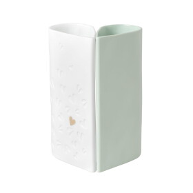 Räder Porcelánová váza Hearts – set 2 ks, zelená barva, bílá barva, porcelán