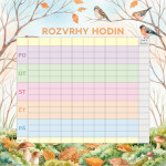 Nástěnný rodinný plánovací kalendář 2027 Notique Zvířátka, 30x30 cm