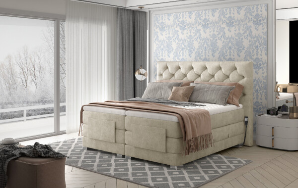 Boxspring Clover Rozměr: 140 x 200 cm, látka: Dora 21