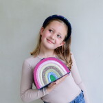 MIMI & LULA Dětská šperkovnice Blue Rainbow, modrá barva, textil