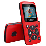 EVOLVEO EasyPhone ID, mobilní telefon pro seniory, červený