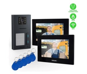 EVOLVEO DoorPhone AP2-2 drátový videotelefon pro dva byty s aplikací, černá EDF_547121