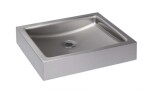 SANELA - Nerezová umyvadla Umyvadlo na desku, 40x35 cm, bez přepadu, nerez SLUN 73A