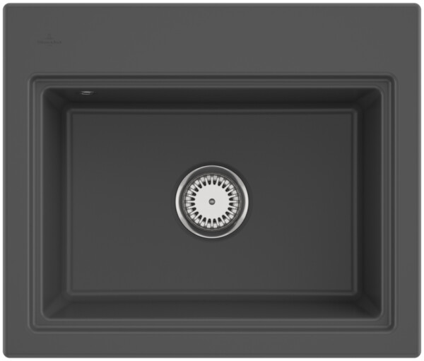 Keramický dřez Villeroy & Boch Subway Style 60 S, 336601i4, Graphit 336601i4