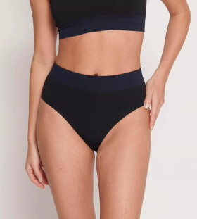 Dámské kalhotky EVER Infused Aloe High waist - BLACK - černé 0004 - SLOGGI BLACK M