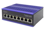 Digitus Switch Ind. modrá / Switch / Průmyslový / 8x Gigabit / Unmanaged / DIN lišta (DN-651119)