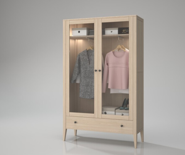ARTEN (NANO Systems s.r.o.) Buková skříň TALO-SST3D (Bezbarvý lak)