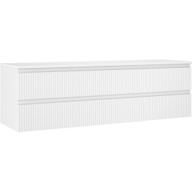 MEXEN/S - Rivel koupelnová skříňka pod umyvadlo 160 cm s deskou, 2 zásuvky, reliéf , bílá mat 91A20-16047-2-BFFC01