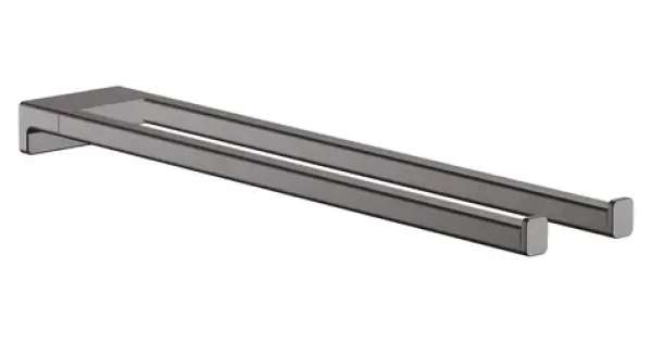 Hansgrohe AddStoris kartáčovaný černý chrom / Držák ručníků dvojitý / délka 45 cm (41770340)