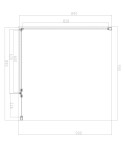 OMNIRES - MANHATTAN čtvercový sprchový kout s křídlovými dveřmi, 90 x 90 cm chrom / transparent /CRTR/ MH9090CRTR