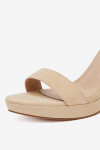 Sandály DeeZee SE008-BEIGE Látkový materiál