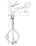 HANSGROHE - Zesis M33 Dřezová baterie 150, s výsuvnou sprškou, matná černá 74800670