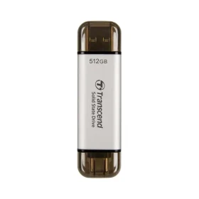 Transcend ESD310S Externí SDD 512GB Stříbrná / USB-C 3.2 Gen 2 / R: 1050MBs / W: 950MBs (TS512GESD310S)