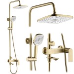 REA - Sprchový set STORM GOLD BRUSH REA-P9536