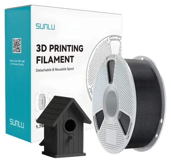 Sunlu Filament ASA černá / Struna pro 3D tiskárnu / ASA / 1,75 mm / 1 kg (ASA B)
