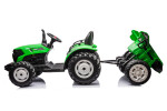 Mamido Elektrický traktor s přívěsem pro děti HC-306 24V světle zelený