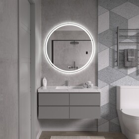 Erga Carla, kulaté LED zrcadlo 120cm, 2760 lm, 3 barvy světla, ERG-V01-208-1212