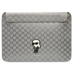 Karl Lagerfeld Saffiano Monogram Ikonik stříbrná / Pouzdro na notebook / 14" (KLCS14SAKHPKG)