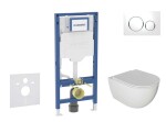 GEBERIT - Duofix Set předstěnové instalace, klozetu Oudee a sedátka softclose, tlačítko Sigma20, bílá/chrom SANI11CA3114B
