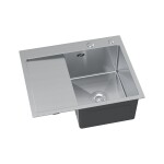 Erga HD, 1-komorový ocelový dřez 580x480x210 mm, pravý, ocelová, ERG-MLS-HD5848R