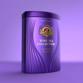 BASILUR Wine Tea Alpine Blanc plech 75g (Sypaný černý čaj)