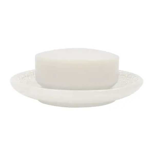 Spirella RELIEF mýdlenka bílá / porcelán (7610583199256)