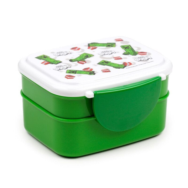 Minecraft Svačinový box s příborem Creeper & TNT (Bento box)