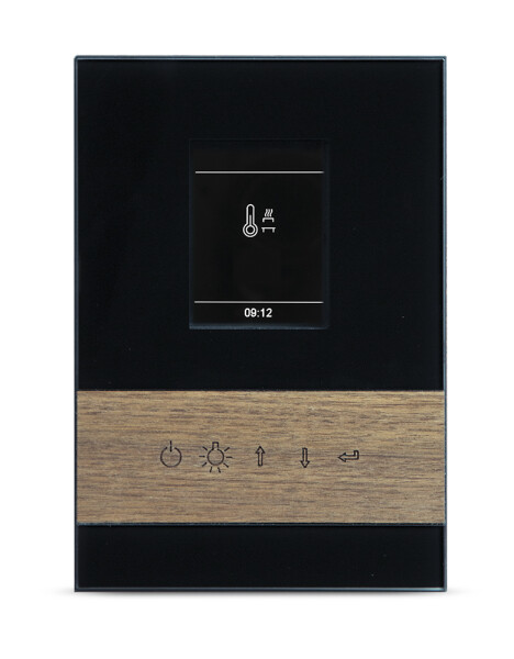 EOS EmoStyle Hi, řídící jednotka pro suchou i vlhkou saunu, černá/ořech CFSEOS6414L