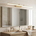 Koupelnové nástěnné LED svítidlo APP1877-1W 80cm BRUSH GOLD OSW-66032