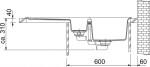 FRANKE - Orion Tectonitový dřez OID 651, 100x51 cm, černá 114.0288.592