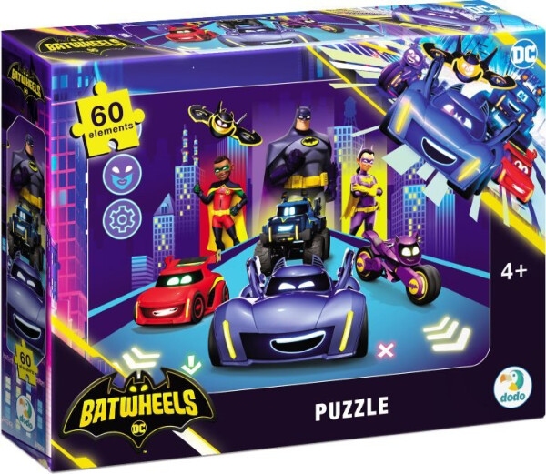 Puzzle Batwheels: Noční jízda 60 dílků