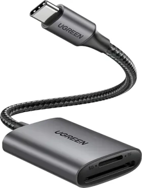 Ugreen Čtečka paměťových karet USB-C šedá / Čtečka paměťových karet / SD / microSD / USB 3.2 Gen 1 (CM401)