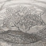 DumDekorace DumDekorace Luxusní šedý oválný koberec originálním vzorem