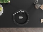 MEXEN/S - Diego granitový dřez 1-miska včetně baterie Carla, černá/stříbrná metalik 6512-73-670700-00