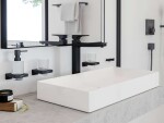 HANSGROHE - AddStoris Sklenka na kartáčky a pastu s držákem, matné sklo/černá mat 41749670