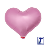 Balónek srdce růžové metalické 35 cm Balónek srdce růžové metalické 35 cm