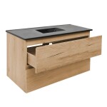 Koupelnová skříňka 2 zásuvková s umyvadlem SAT B-Way 99x50x45 cm dub mat BWAY2100OAKU4B BWAY2100OAKU4B