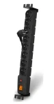 19" Acar S8 5m černá / Rozvodný panel / 8x zásuvka 230V / přepěťová ochrana 10A / rack 1,5U (96081)