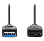 Nedis USB 3.0 kabel USB-A - Micro-B černý 0,5 m / Kabel USB / bulk (CCGL61500BK05)