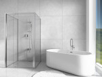 H K - Třístěnný sprchový kout Style U3 80x100x80 L/P varianta včetně sprchové vaničky z litého mramoru SE-STYLEU38010080/THOR-10080