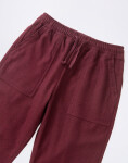 Service Works Flannel Chef Pants Burgundy M