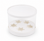 Cake star Plastový kulatý box na cupcakes nebo dort bílý 1 patro (na 5ks)