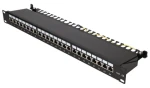 Extralink Patch panel CAT6A STP 24 portů / Patch panel / 19" / STP / LSA IDC (EX.28266)