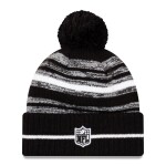 New Era Pánská zimní čepice Washington Football Team NFL Black & White 2021 Sideline Sport Knit