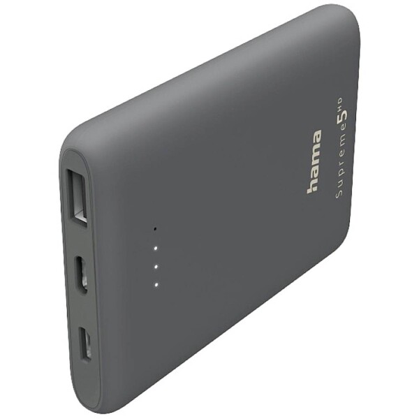 Hama Supreme 5HD powerbanka 5000 mAh Li-Pol USB-A, USB-C® tmavě šedá