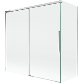 MEXEN/S - Rox vanová zástěna 2-křídlová posuvná 160 + 70 x 150, transparent, bílá 8C9-160-070-20-00