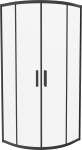 MEXEN - Rio sprchový kout čtvrtkruh 90 x 90, transparent, černá 863-090-090-70-00
